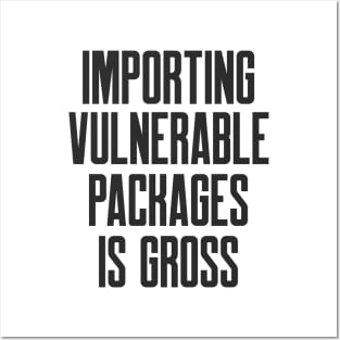 Secure Coding Importing Vulnerable Packages is Gross Posters and Art